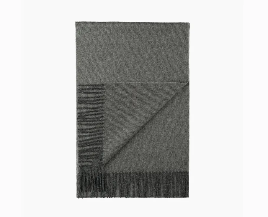 100% Baby Alpaca Scarf - Carbon