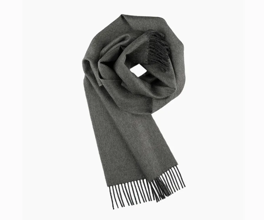 100% Baby Alpaca Scarf - Carbon