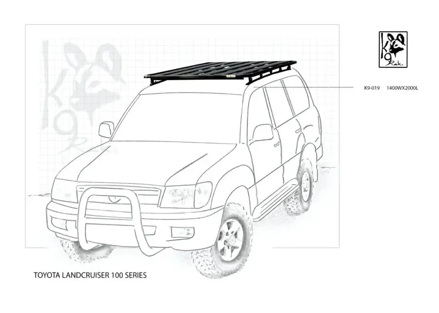 100 Series K9 Roof Racks Expedition Quality