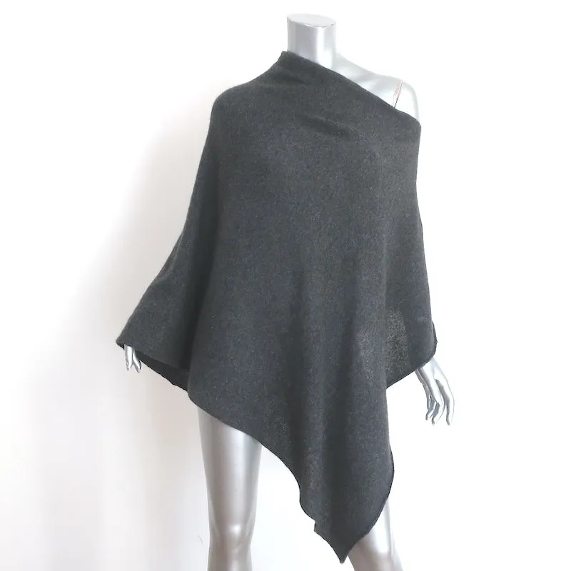 360 Accessoire Cashmere Asymmetric Poncho Dark Gray