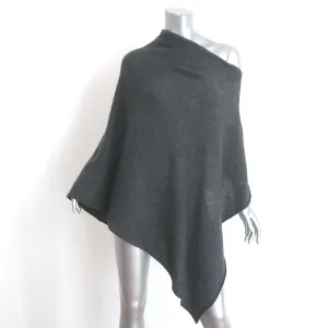 360 Accessoire Cashmere Asymmetric Poncho Dark Gray