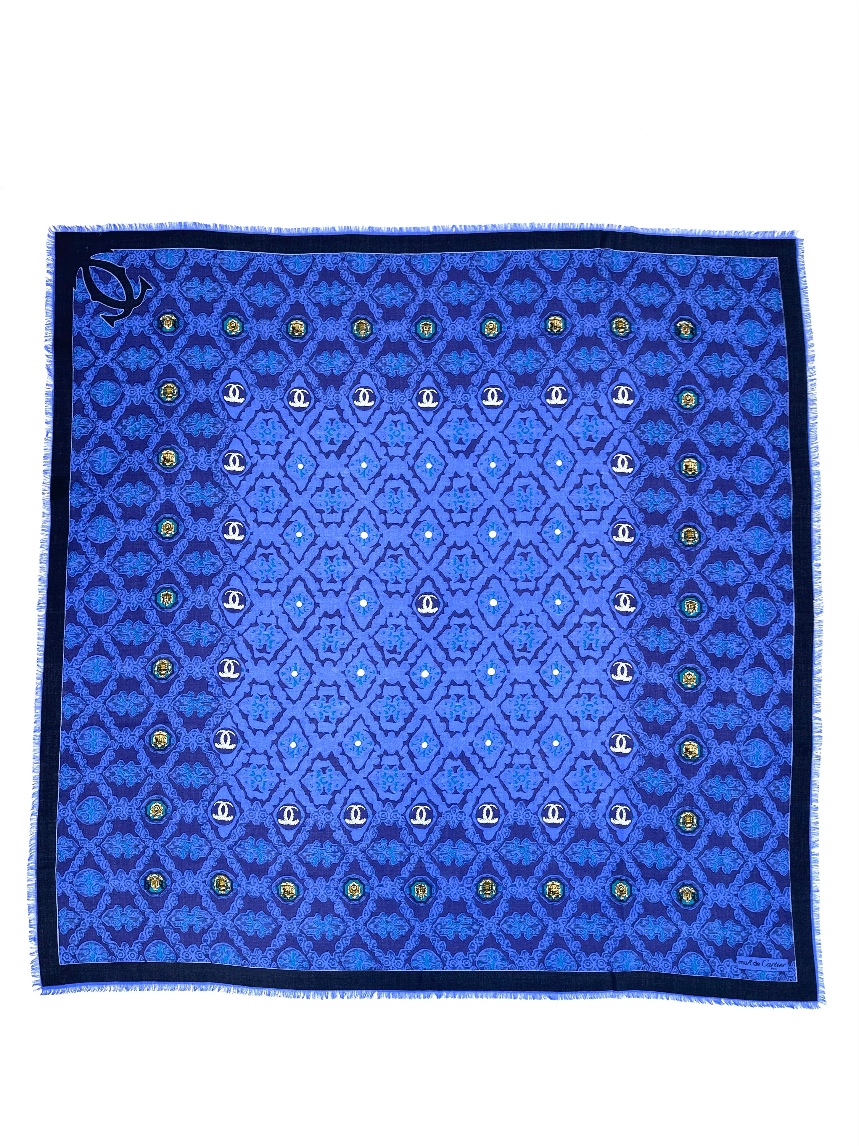 90s Cartier Orante Leopard Print Scarf