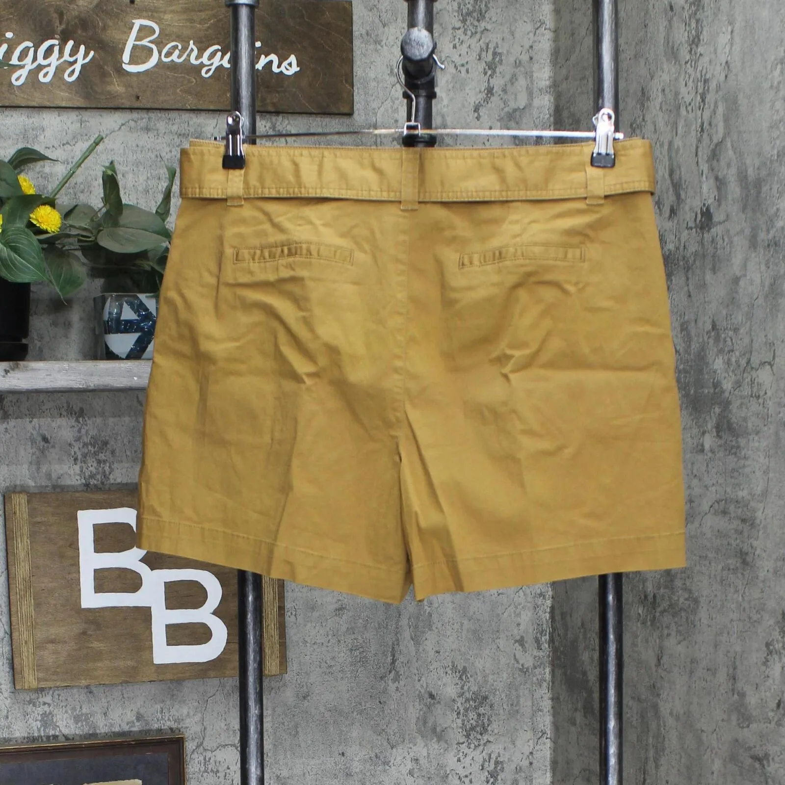 A New Day Women's High-Rise Pleat Front Shorts 83929688 Brown 14
