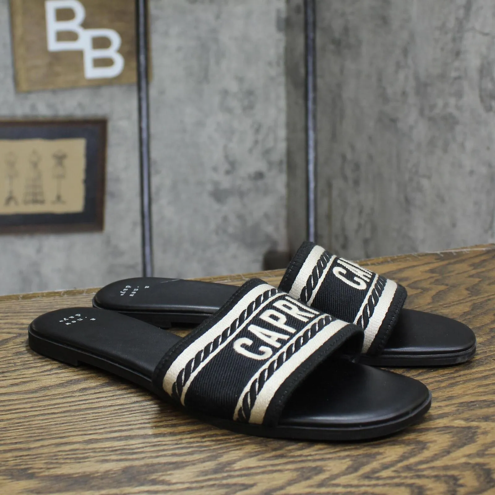 A New Day Womens Nat "Capri" Slide Sandals 89279355 Black 11M