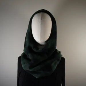 Accessories - Scarves - Hooded Cowl - Green Buffalo Plaid