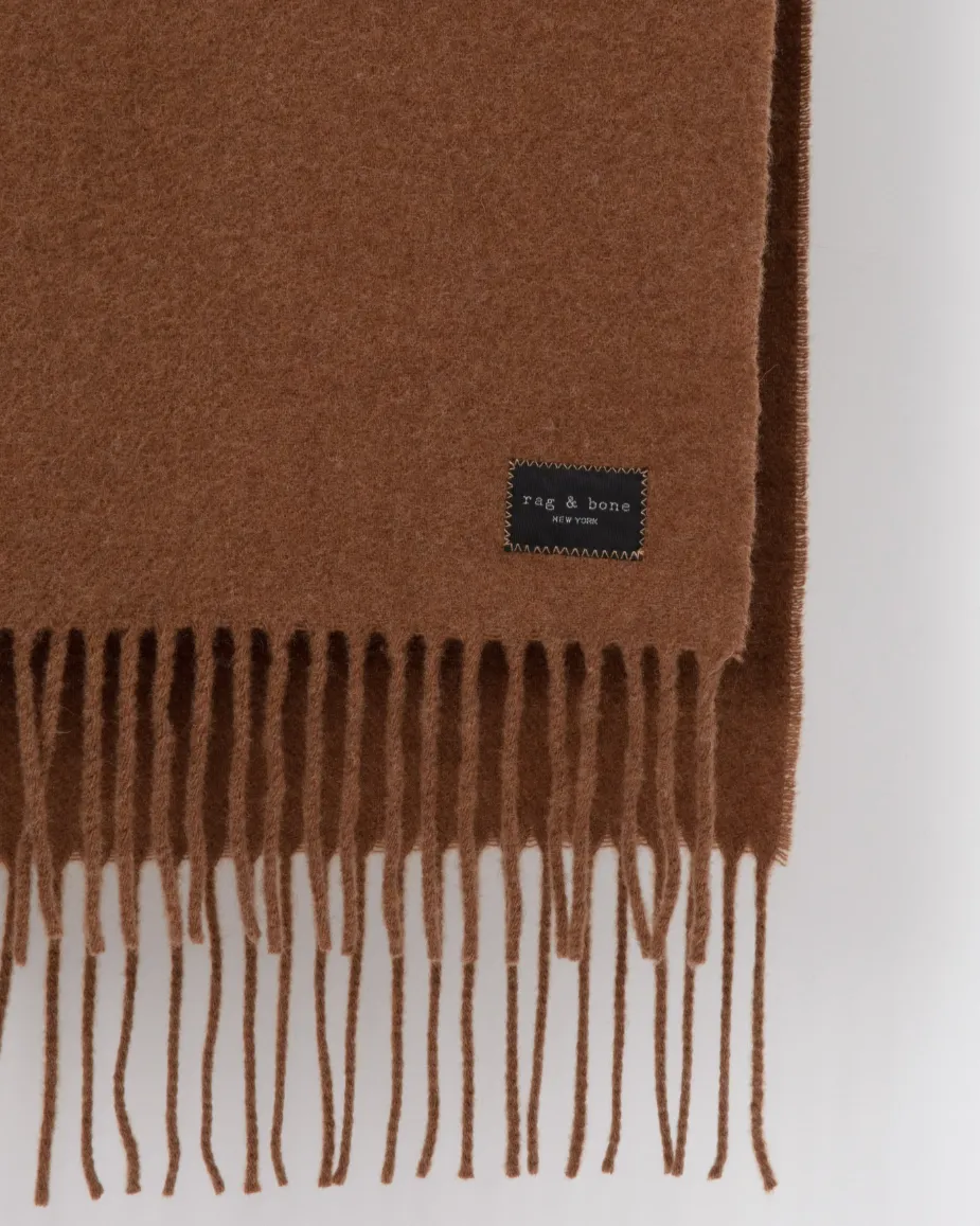 Addison Heritage Skinny Recycled Wool Scarf | Bronze
