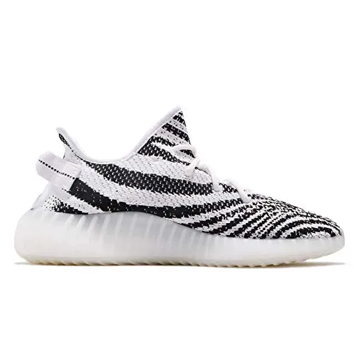 adidas Men's Yeezy Boost 350 V2, White/CORE Black/RED, 9.5 M US