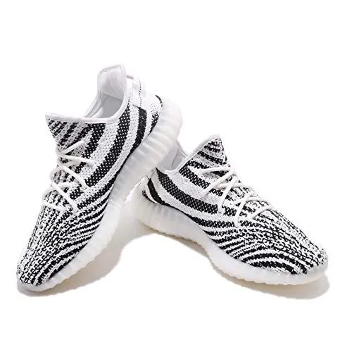 adidas Men's Yeezy Boost 350 V2, White/CORE Black/RED, 9.5 M US