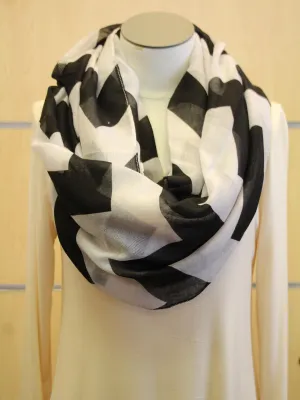 ADO | Infinity Black and White Chevron Scarf