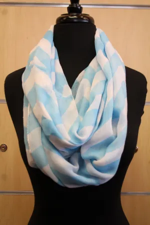ADO | Infinity Blue and White Chevron Scarf