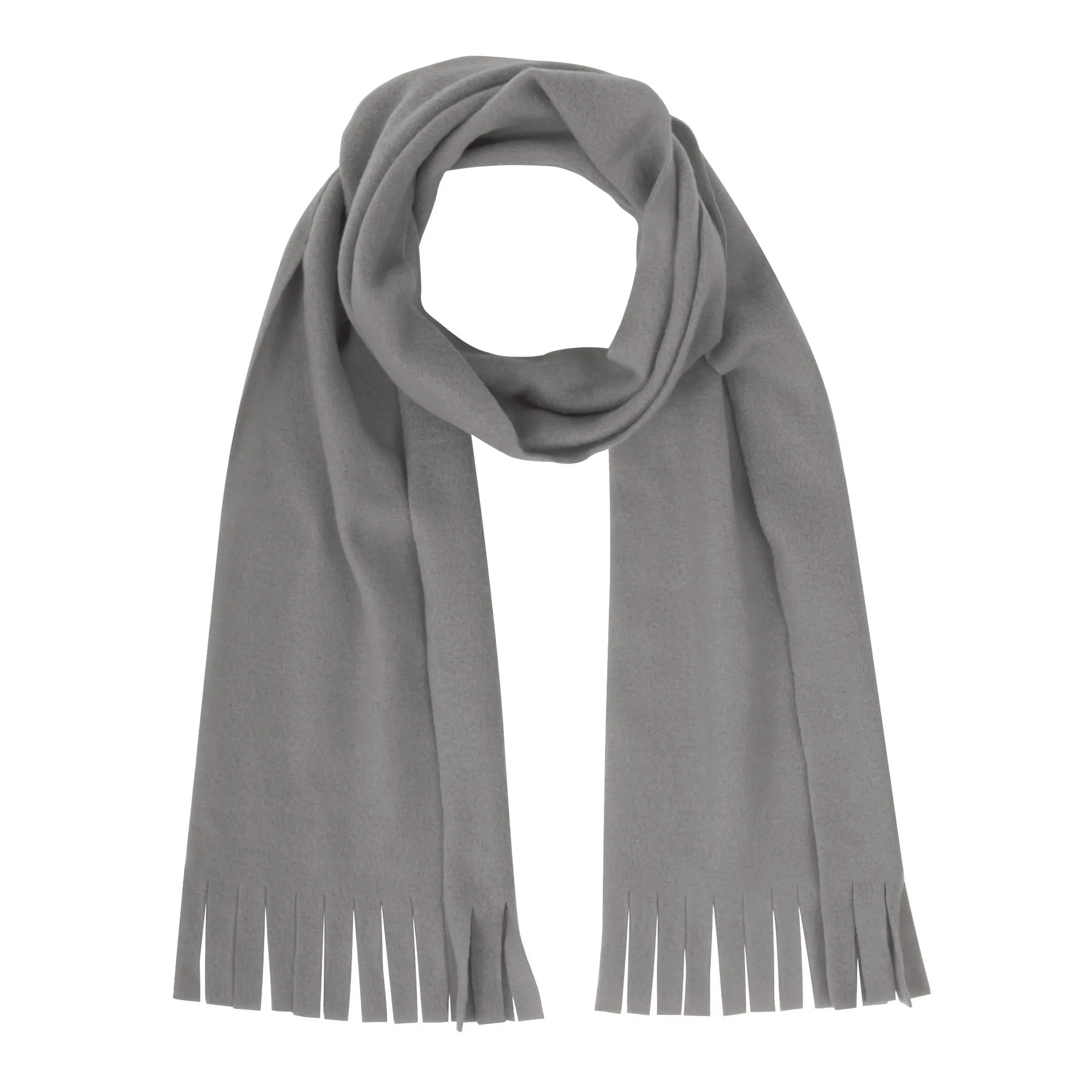 Adult Fleece Scarves 60" x 8" With Fringe - Assorted Wholesale