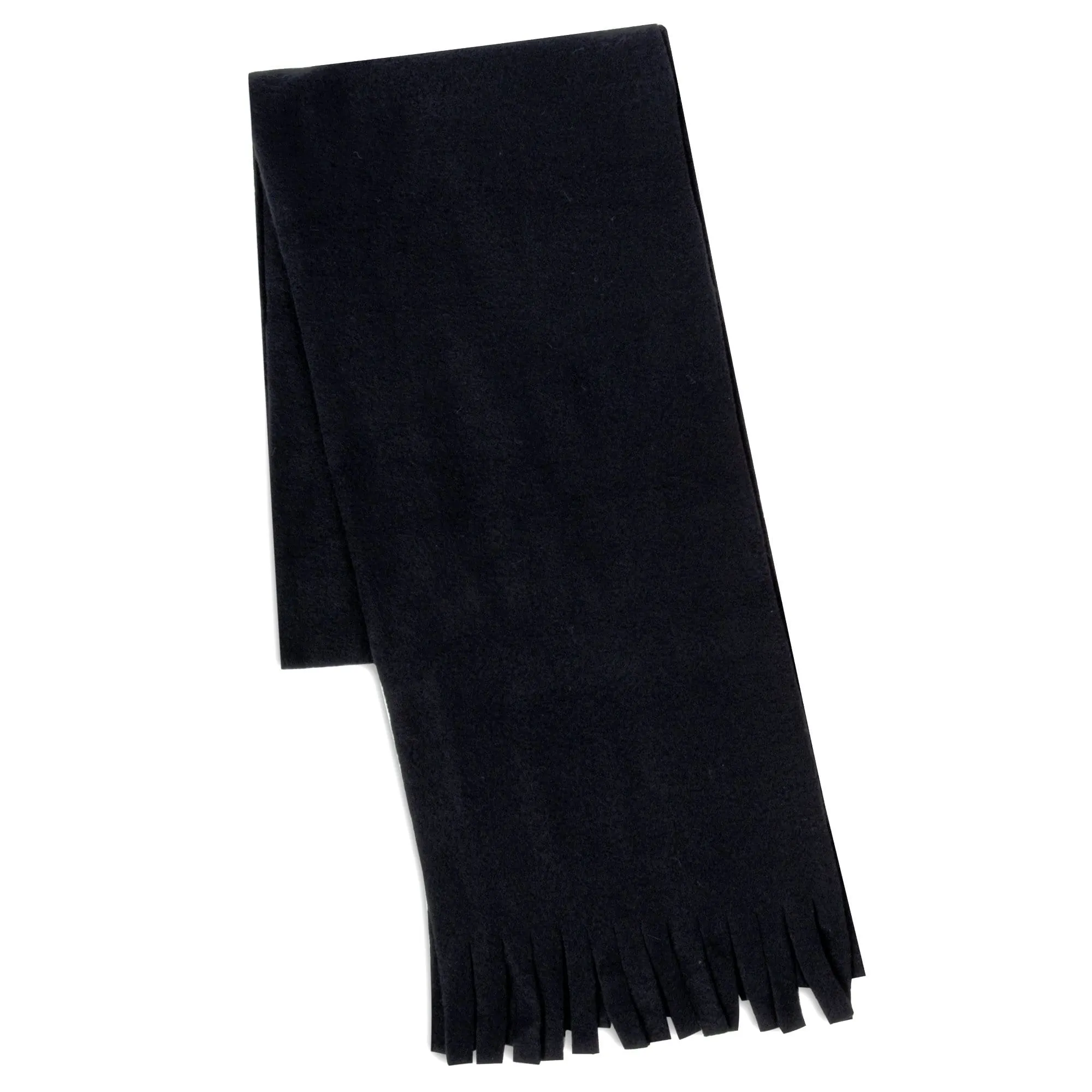 Adult Fleece Scarves 60" x 8" With Fringe - Assorted Wholesale
