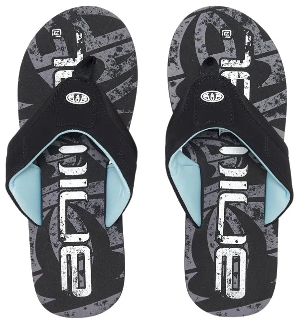 Animal Jekyl Logo Flip Flops - Black