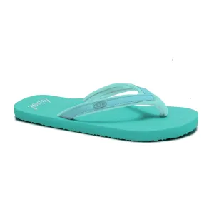 Animal Womens Swish Slim Block Flip Flops  - Canton Green