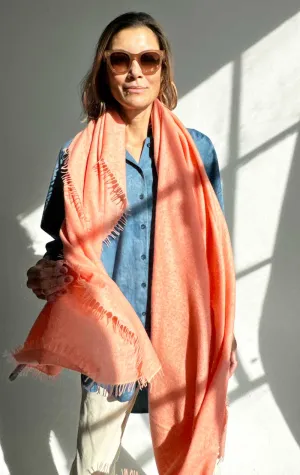 Apricot Felted cashmere scarf