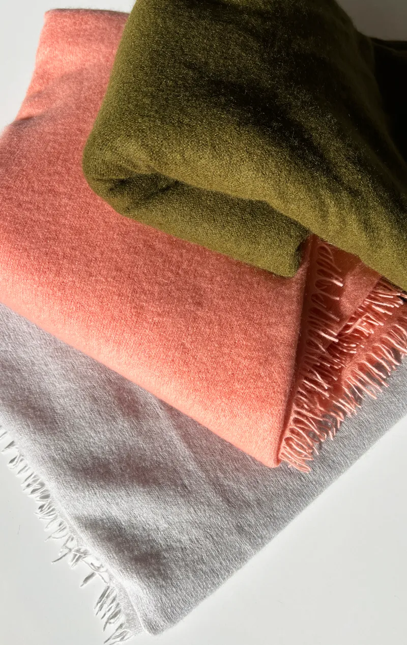 Apricot Felted cashmere scarf