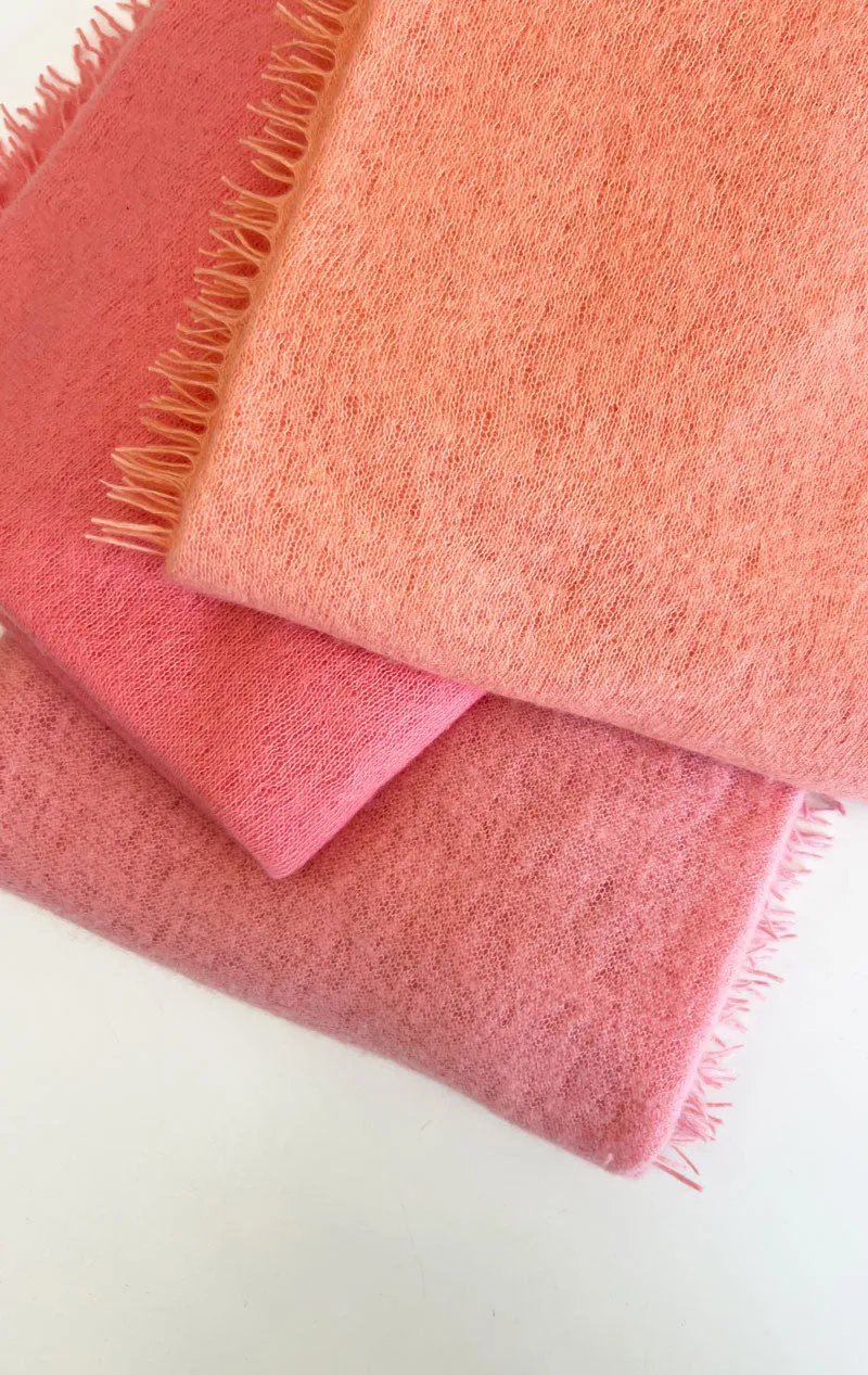 Apricot Felted cashmere scarf