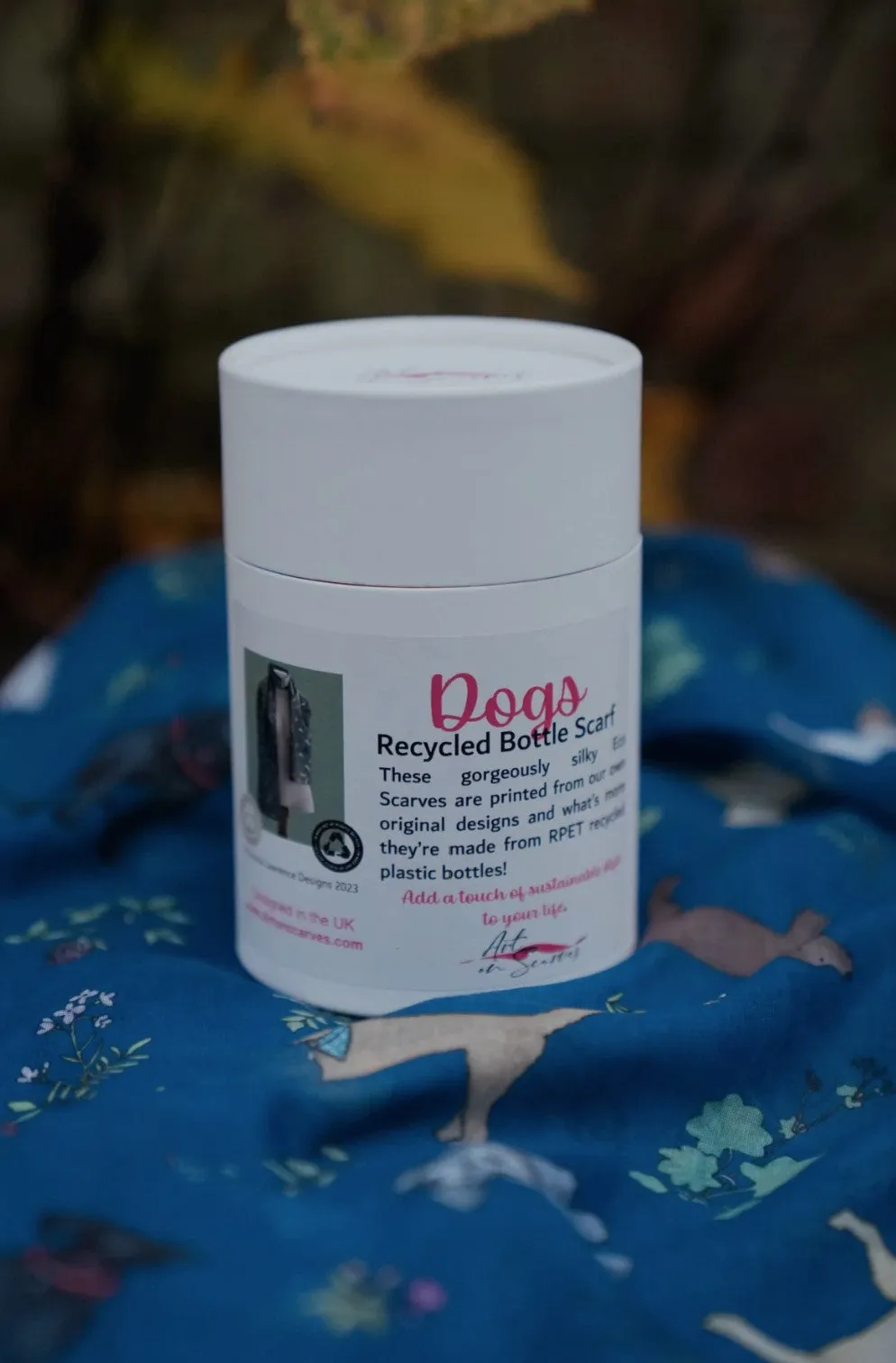Art On Scarves - Sustainable Recycled Scarves In A Bottle