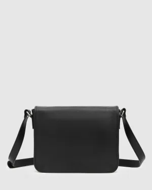 Aurelian Matt Black - 13" laptop leather messenger