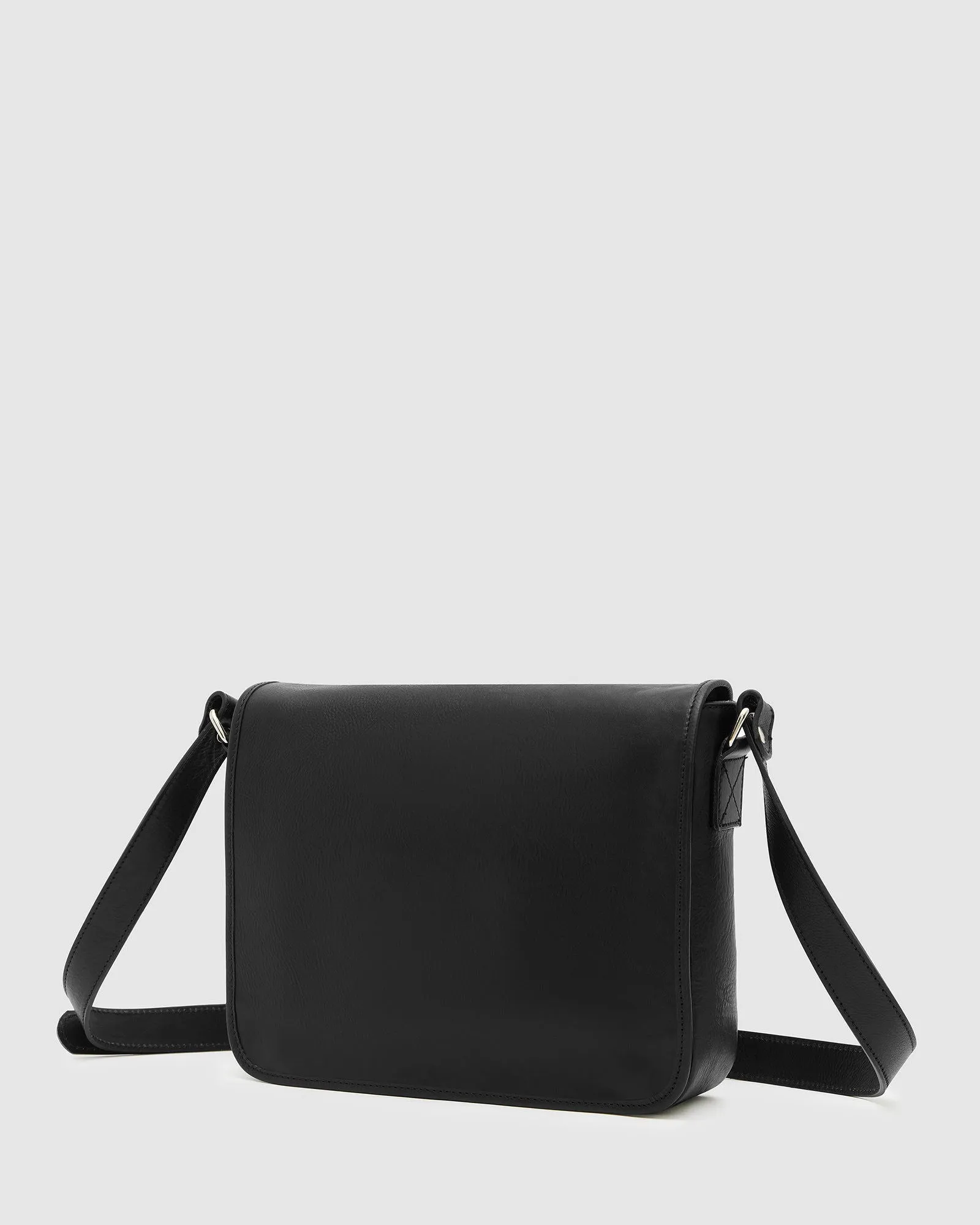 Aurelian Matt Black - 13" laptop leather messenger