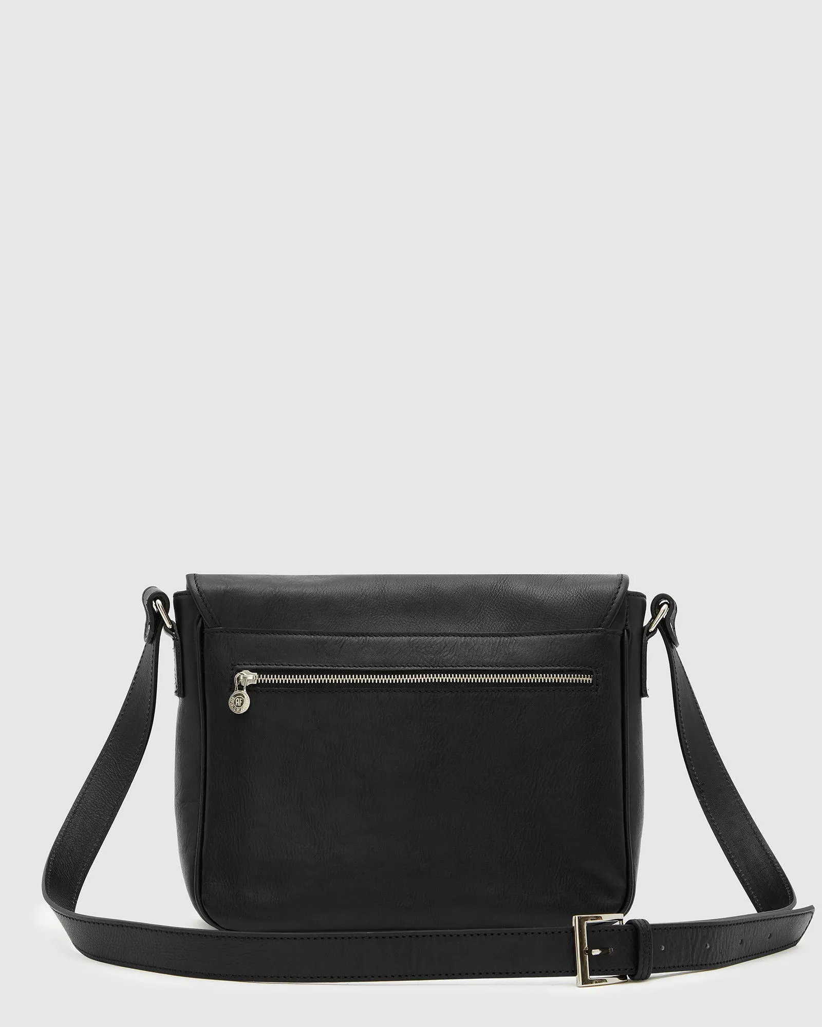 Aurelian Matt Black - 13" laptop leather messenger