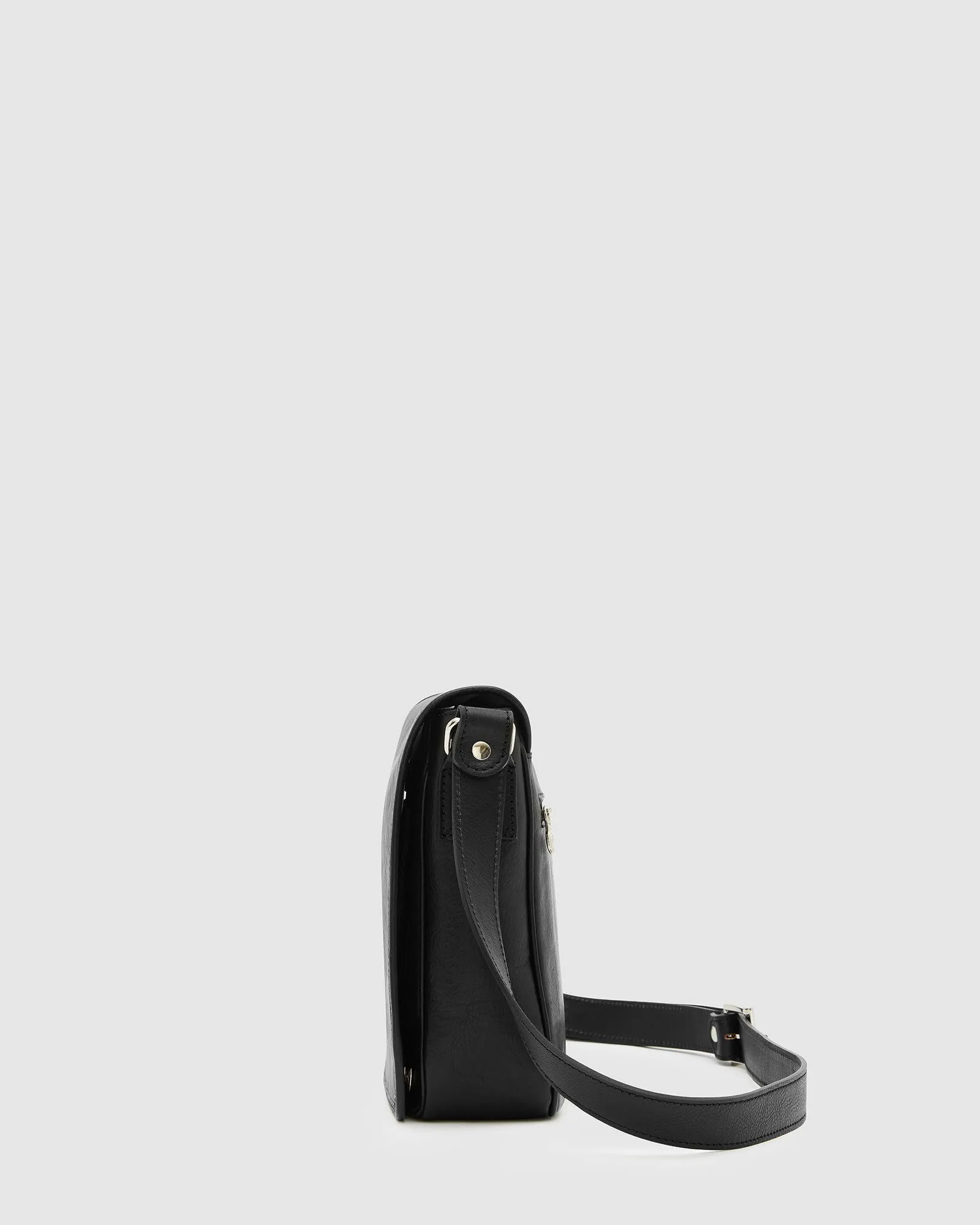 Aurelian Matt Black - 13" laptop leather messenger