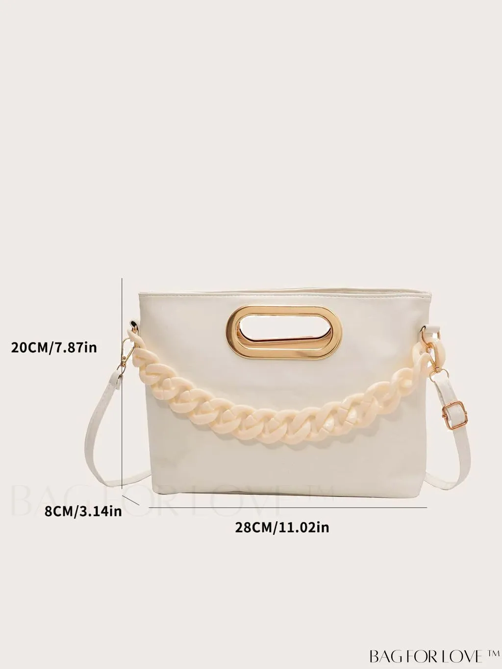 BagForLove - Chic Adjustable Shoulder Bag with Fashion Chain Embellishment