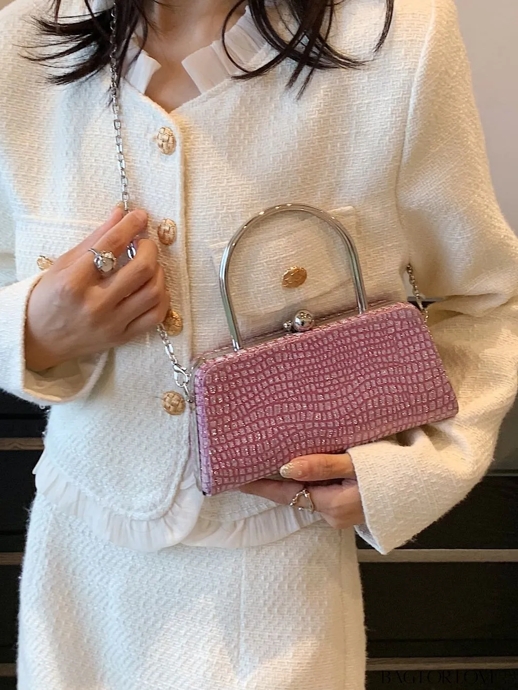 BagForLove - Chic and Versatile Crocodile Pattern Handbag for Stylish Women