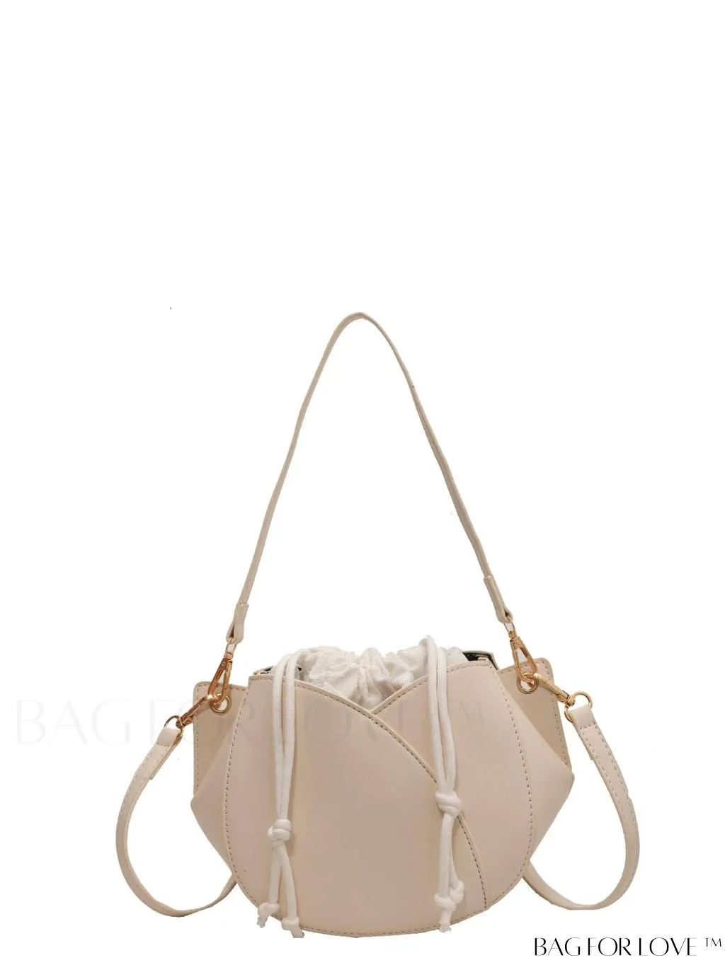 BagForLove - Chic Black Pu Drawstring Bucket Bag with Minimalist Design