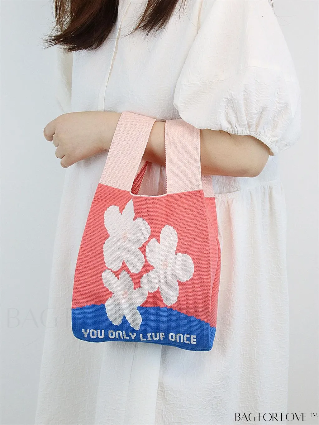 BagForLove - Chic Crochet Tote Bag with Cat & Butterfly Pattern - Perfect for Vacation