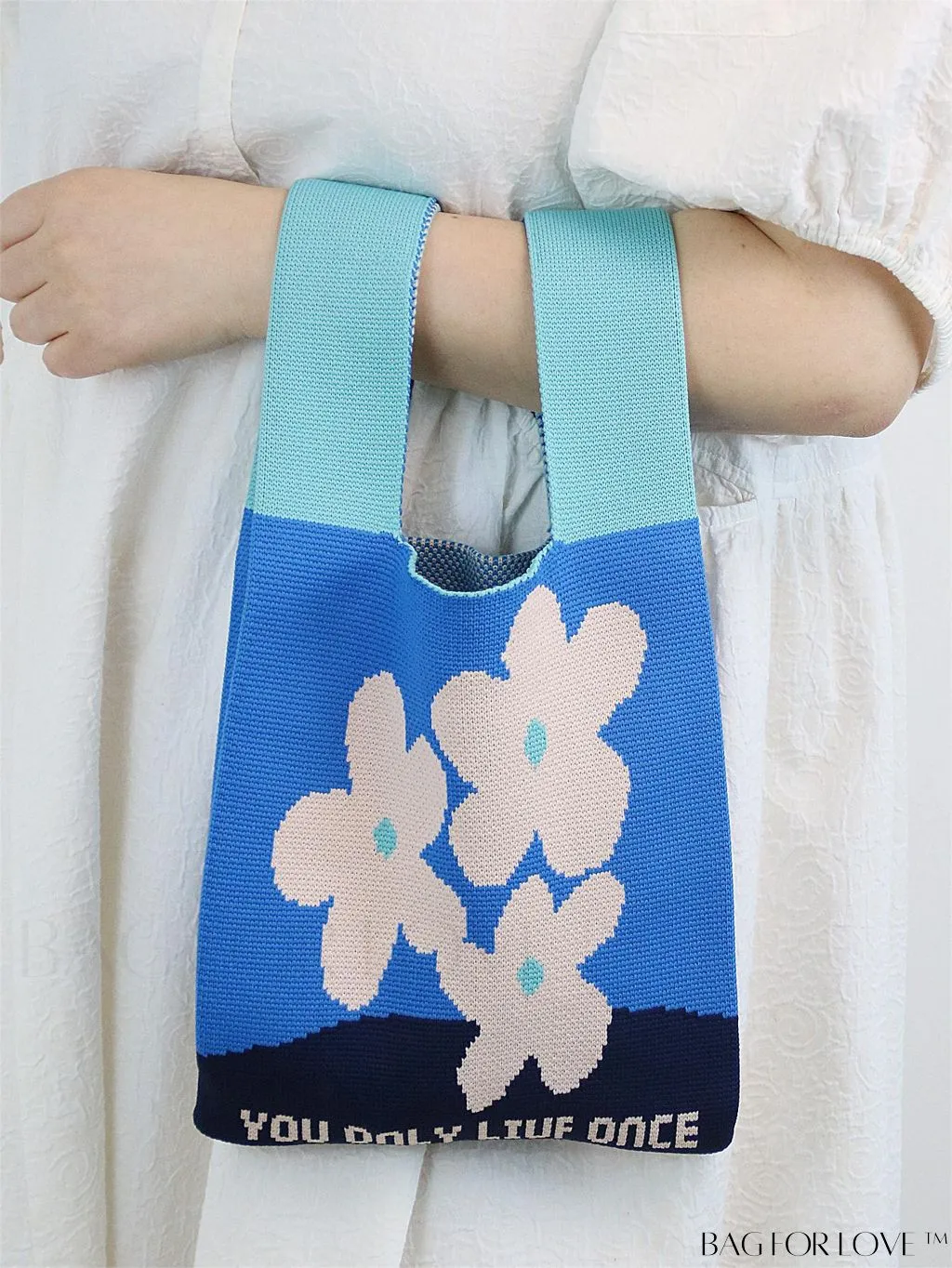 BagForLove - Chic Crochet Tote Bag with Cat & Butterfly Pattern - Perfect for Vacation