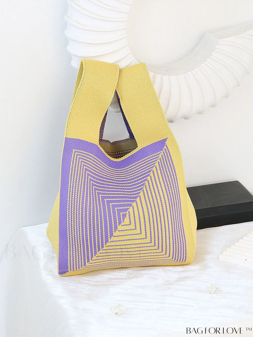 BagForLove - Chic Crochet Tote Bag with Cat & Butterfly Pattern - Perfect for Vacation