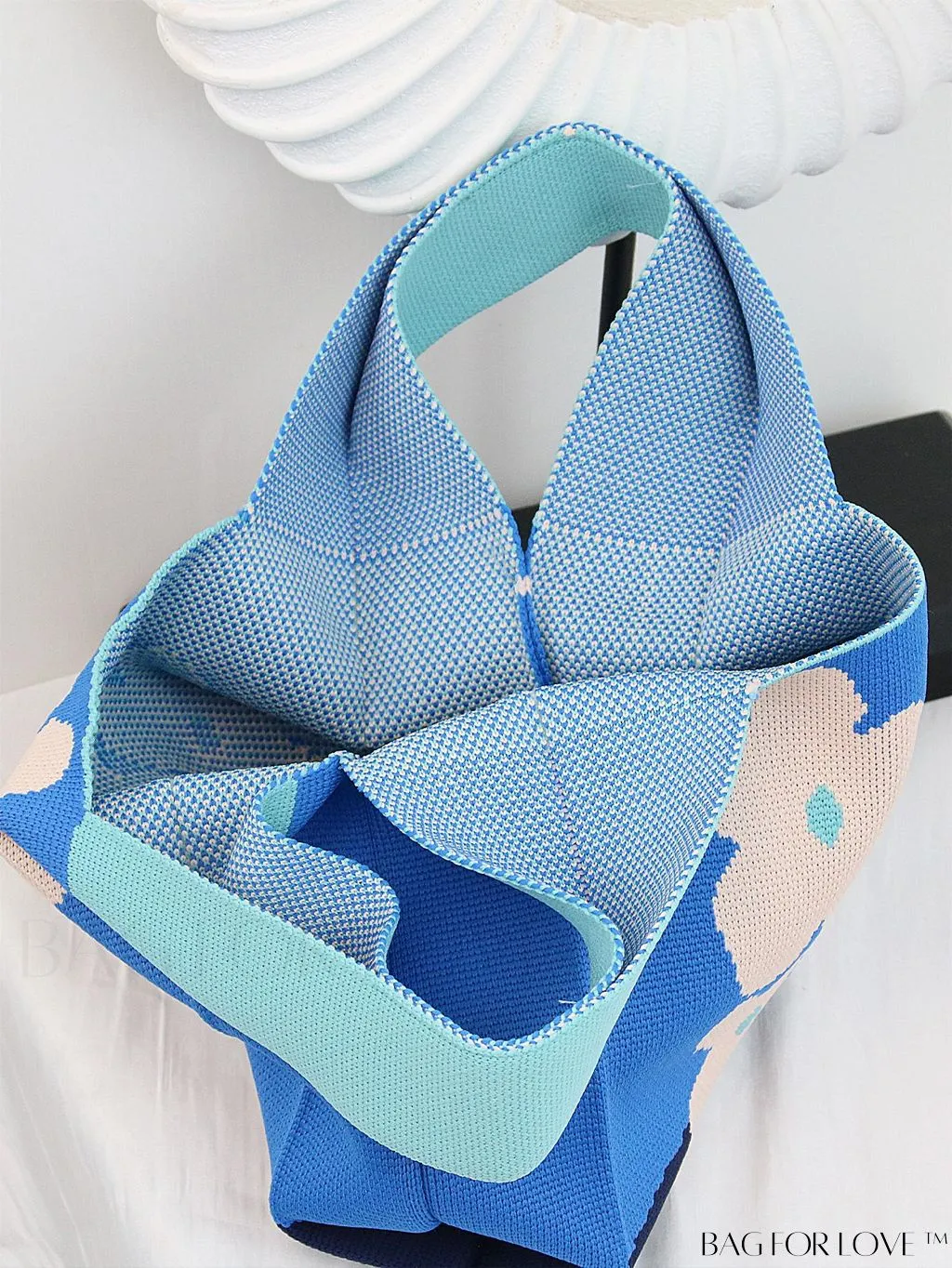 BagForLove - Chic Crochet Tote Bag with Cat & Butterfly Pattern - Perfect for Vacation