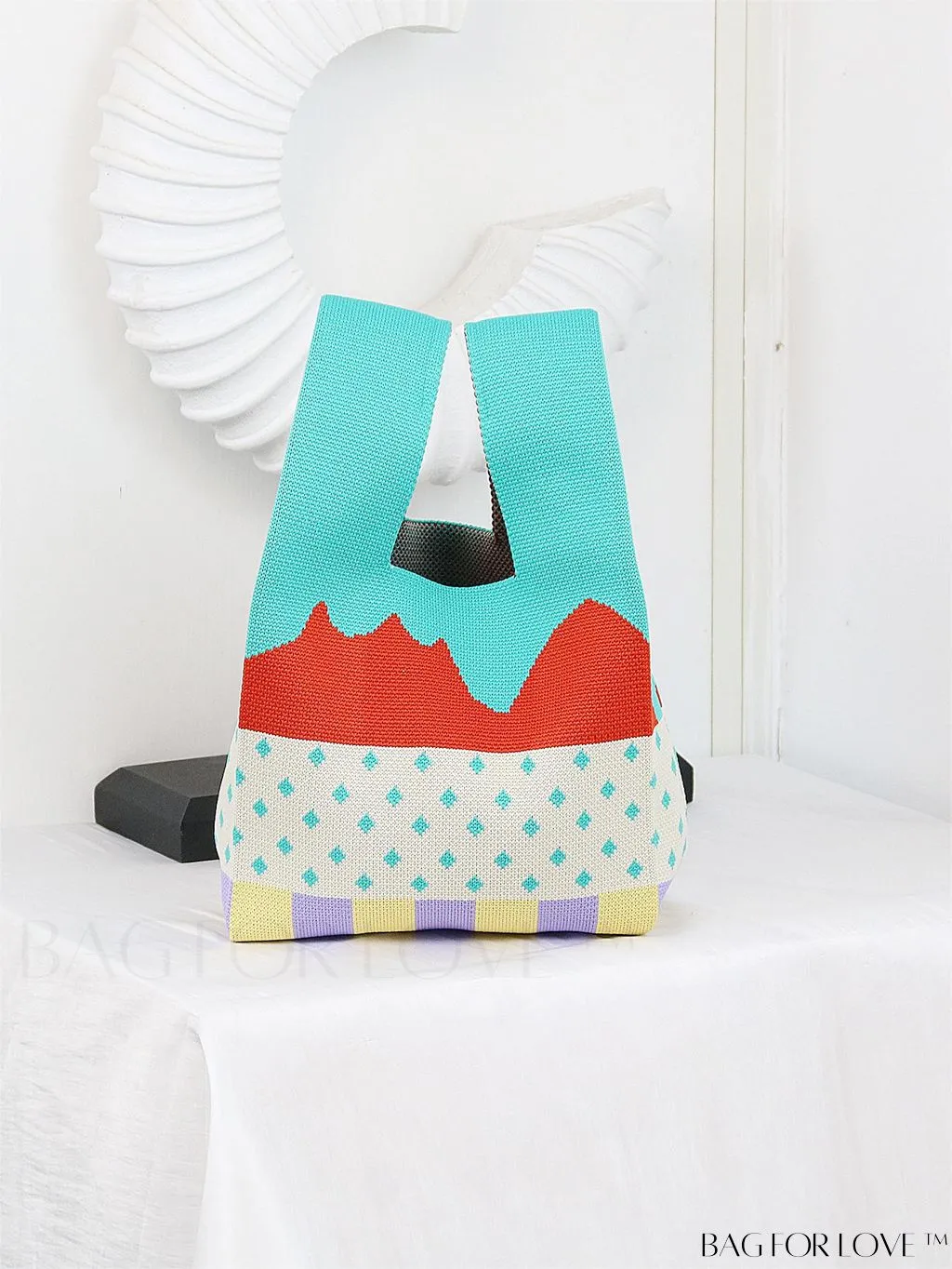 BagForLove - Chic Crochet Tote Bag with Cat & Butterfly Pattern - Perfect for Vacation