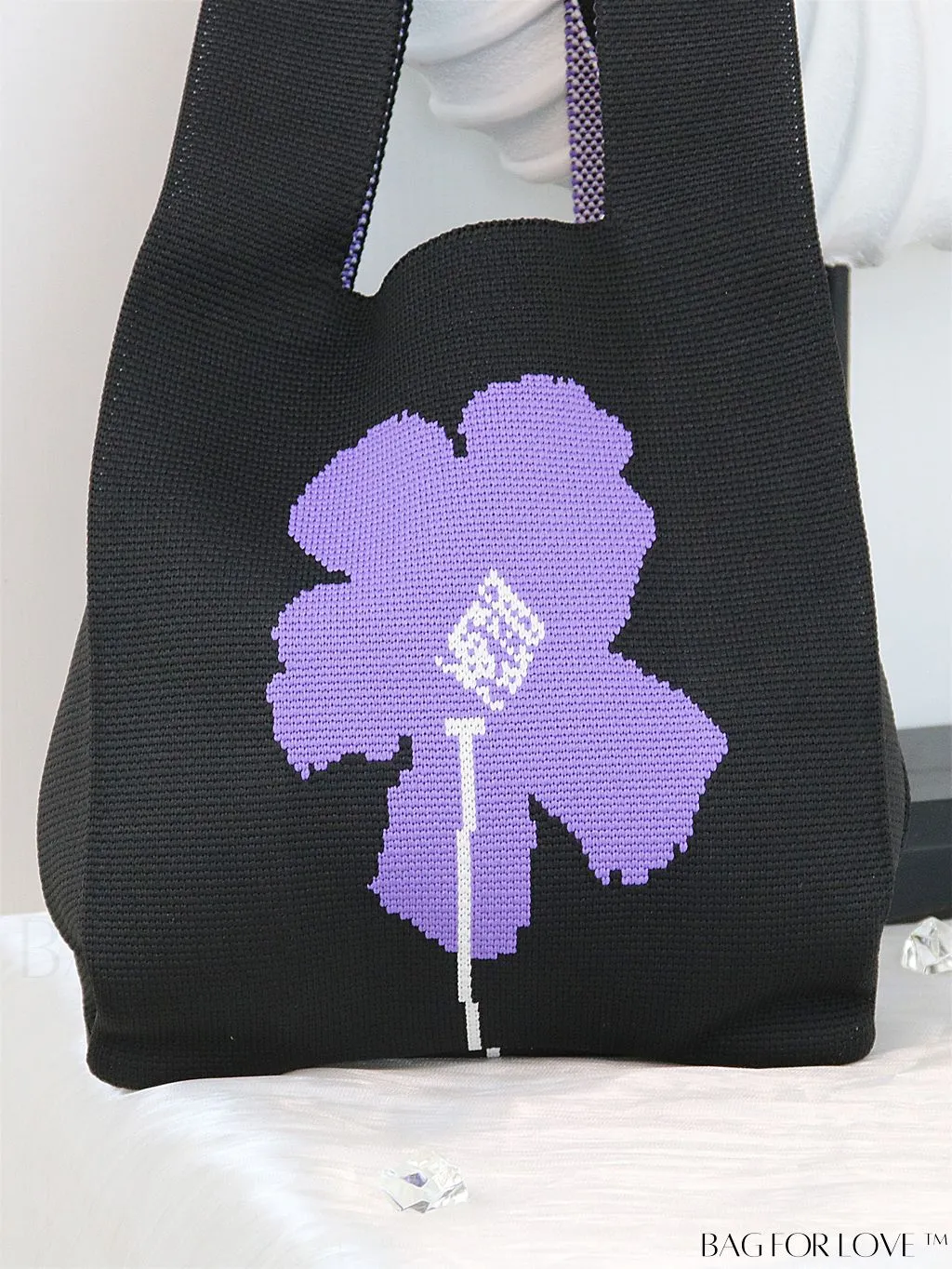 BagForLove - Chic Crochet Tote Bag with Cat & Butterfly Pattern - Perfect for Vacation