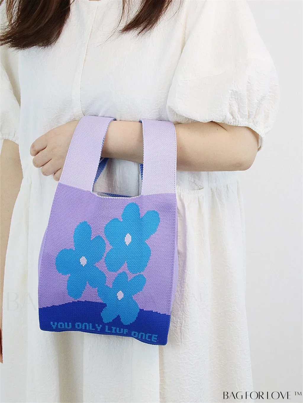 BagForLove - Chic Crochet Tote Bag with Cat & Butterfly Pattern - Perfect for Vacation