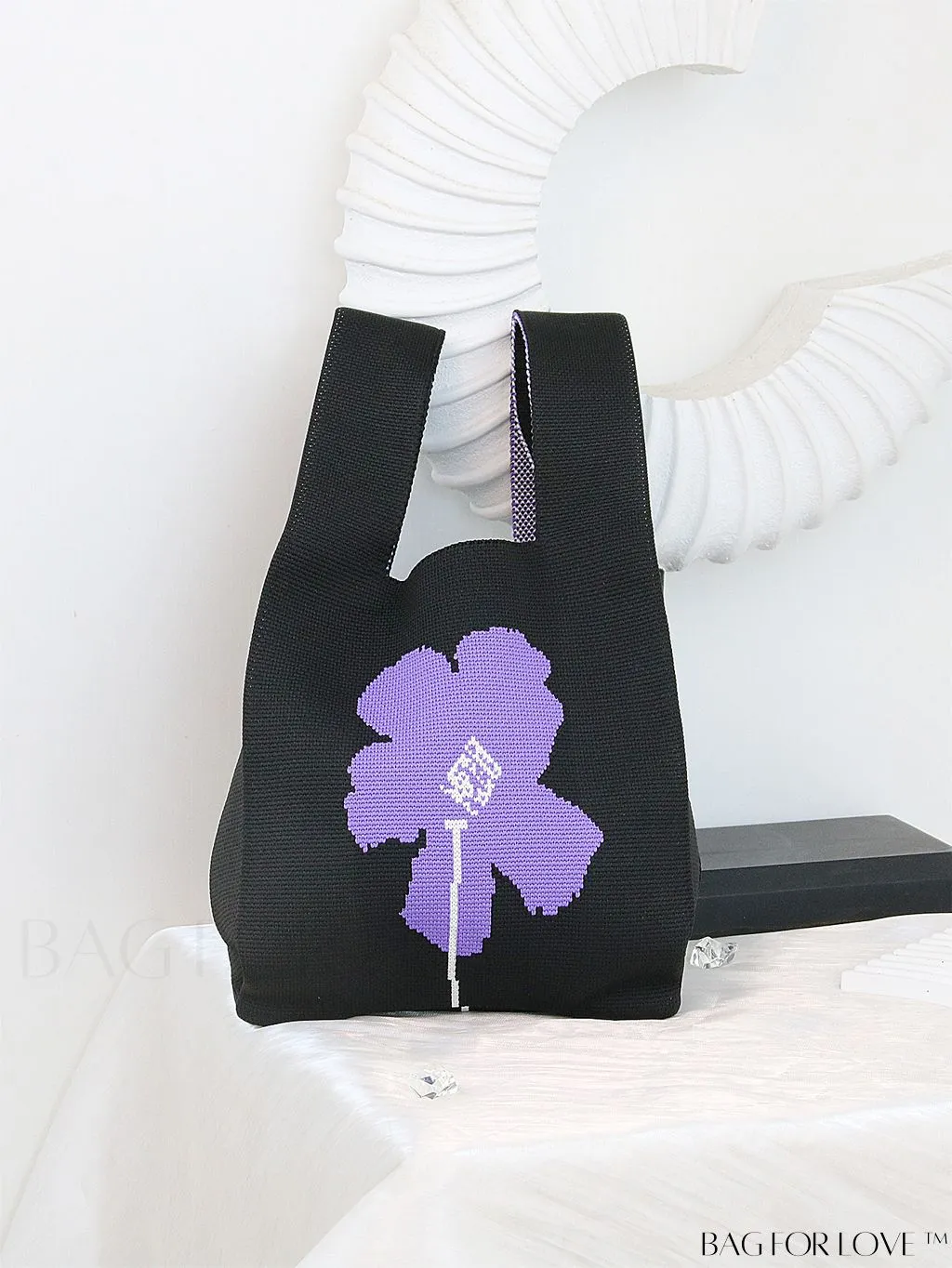 BagForLove - Chic Crochet Tote Bag with Cat & Butterfly Pattern - Perfect for Vacation