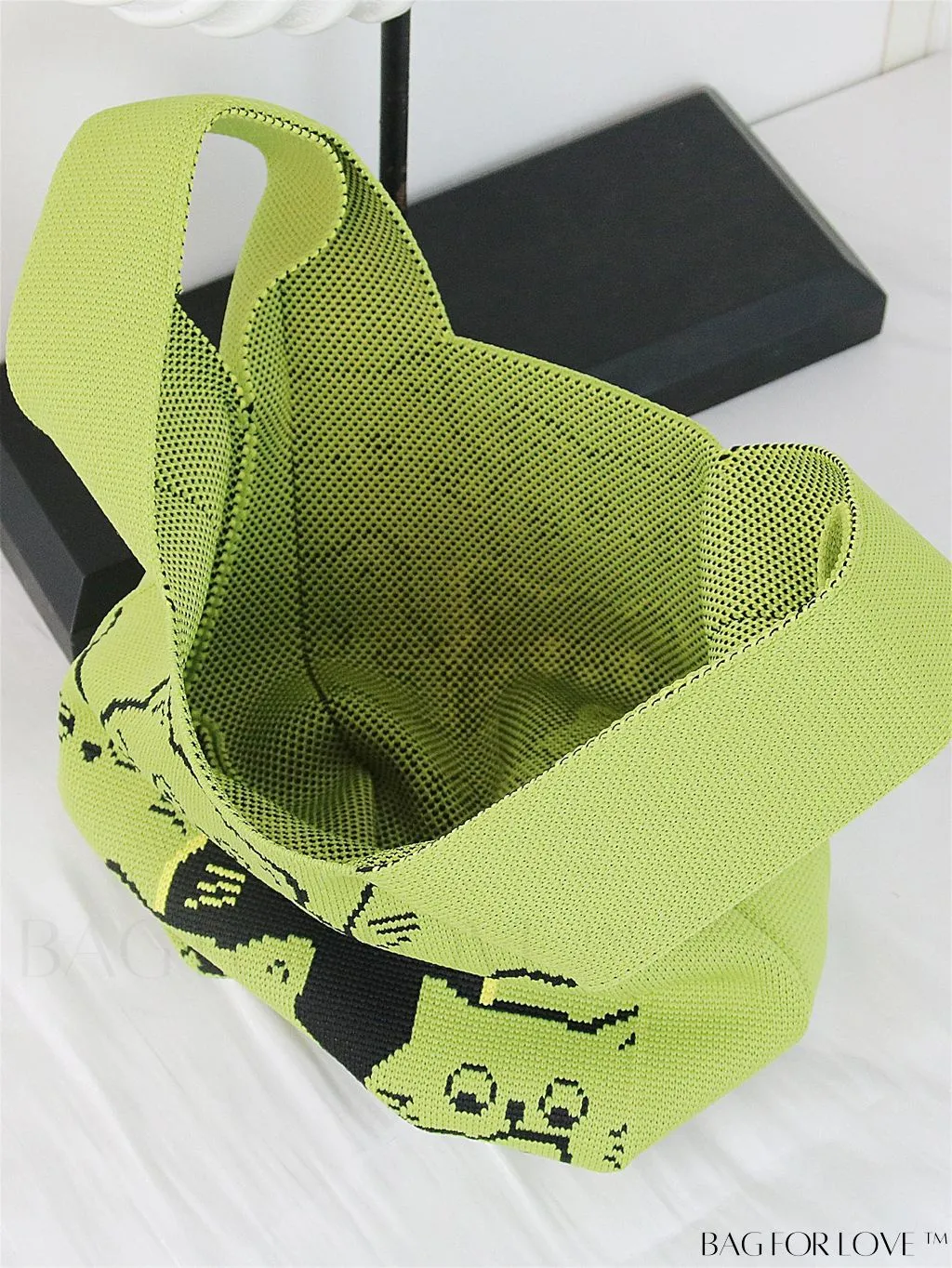 BagForLove - Chic Crochet Tote Bag with Cat & Butterfly Pattern - Perfect for Vacation