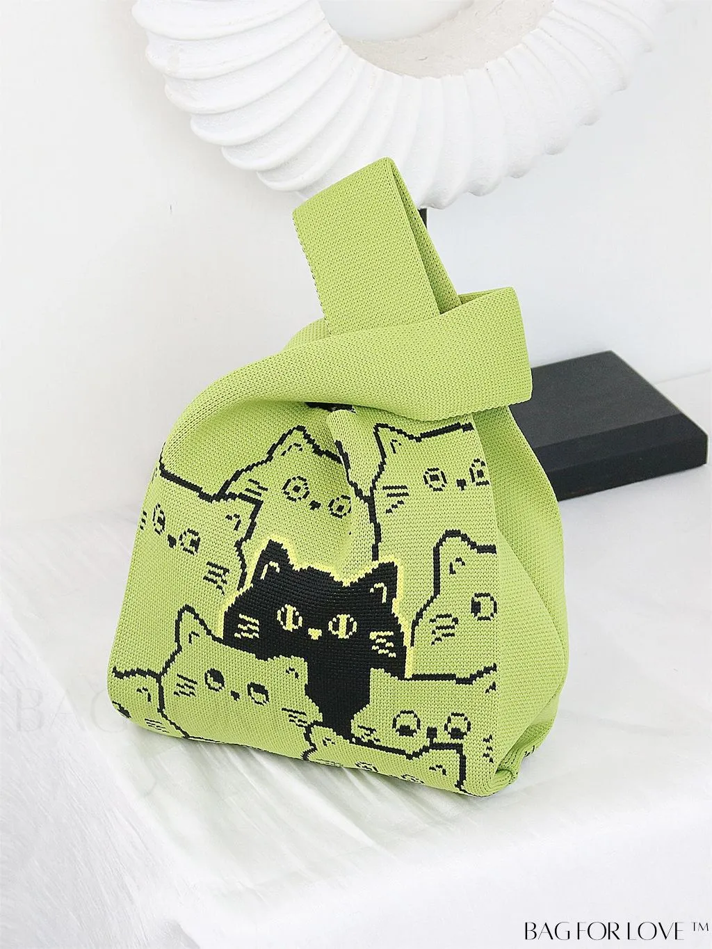 BagForLove - Chic Crochet Tote Bag with Cat & Butterfly Pattern - Perfect for Vacation
