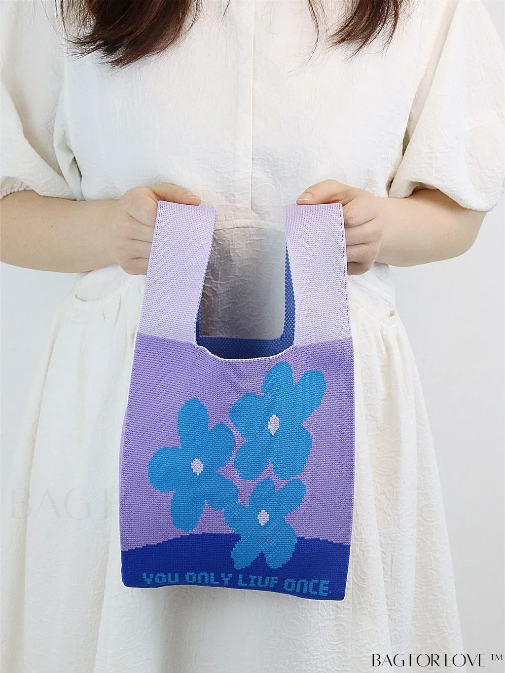 BagForLove - Chic Crochet Tote Bag with Cat & Butterfly Pattern - Perfect for Vacation