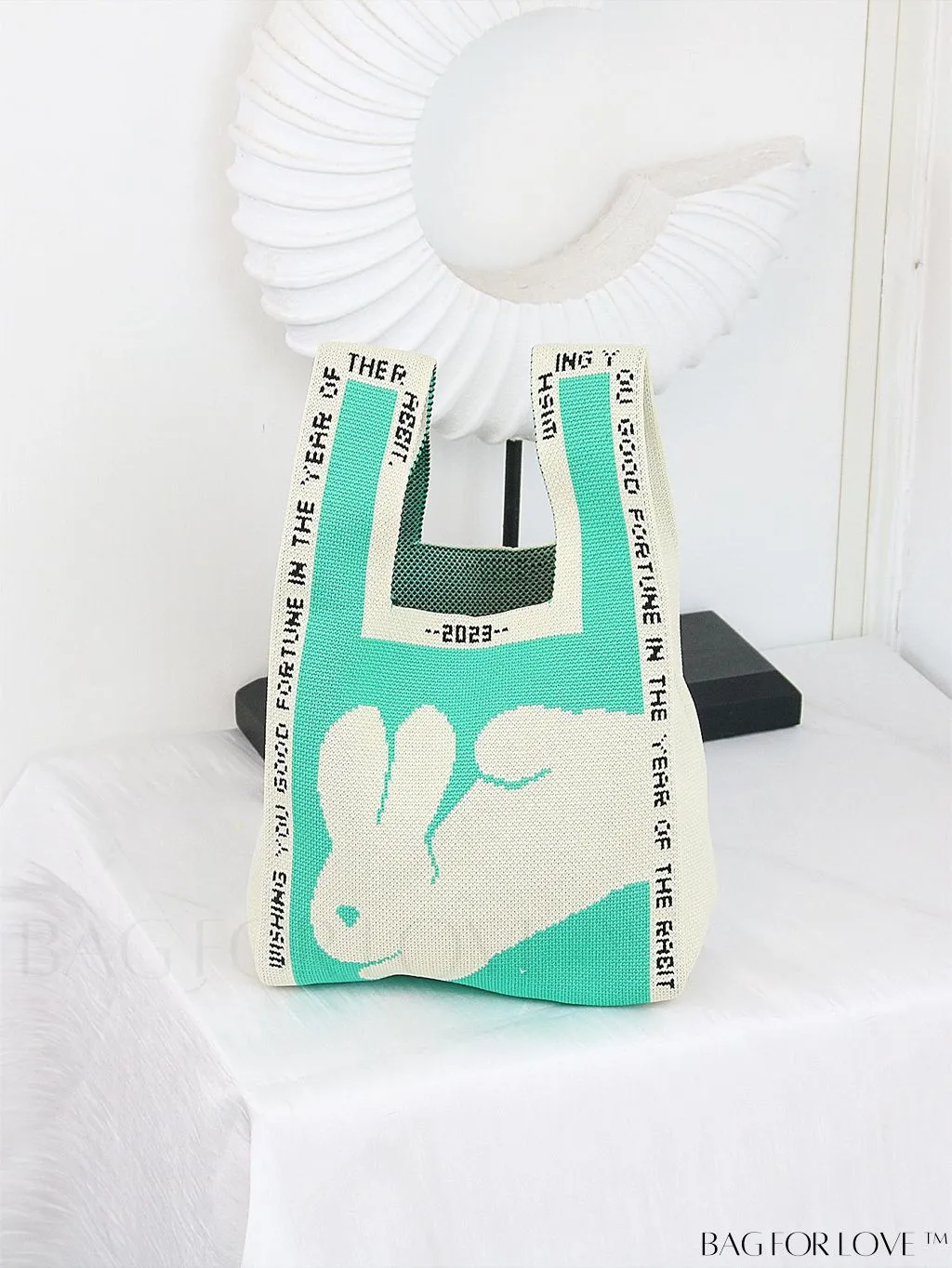 BagForLove - Chic Crochet Tote Bag with Cat & Butterfly Pattern - Perfect for Vacation