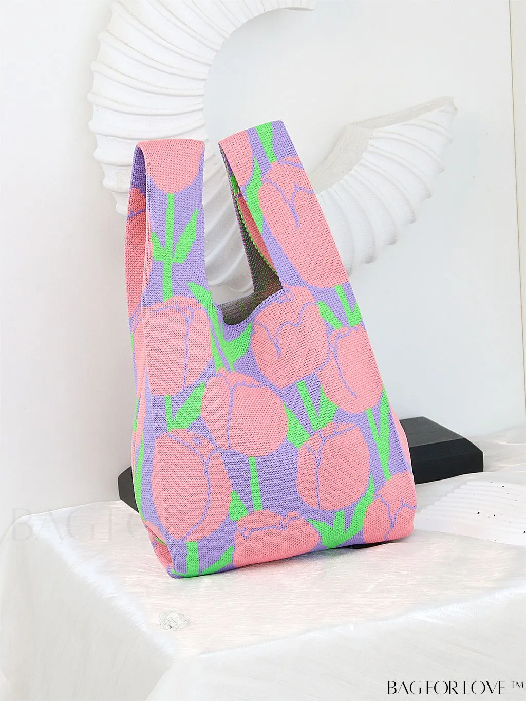 BagForLove - Chic Crochet Tote Bag with Cat & Butterfly Pattern - Perfect for Vacation