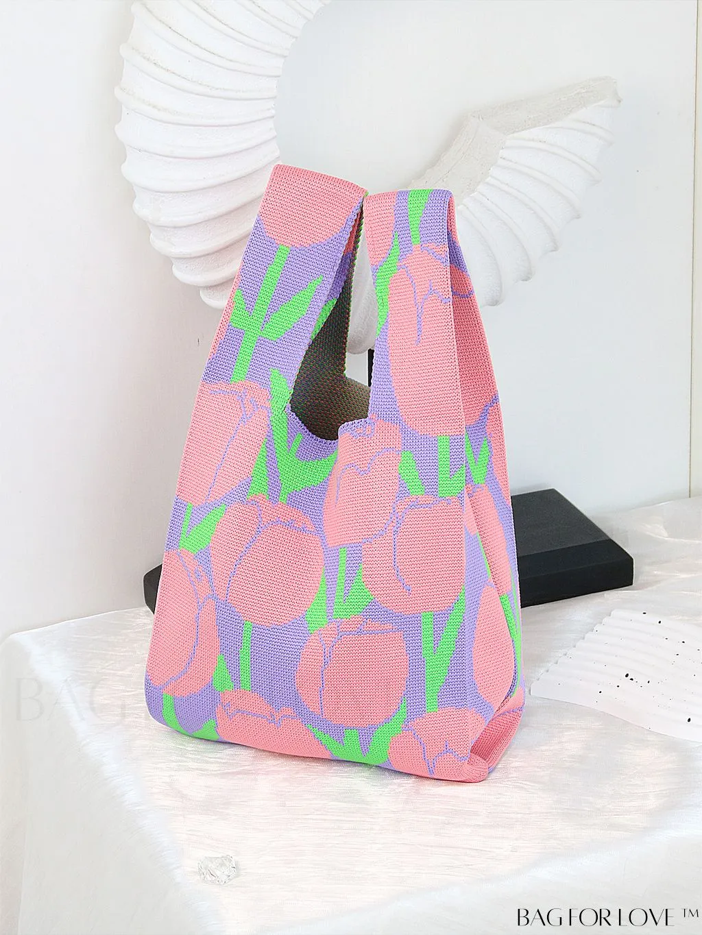 BagForLove - Chic Crochet Tote Bag with Cat & Butterfly Pattern - Perfect for Vacation