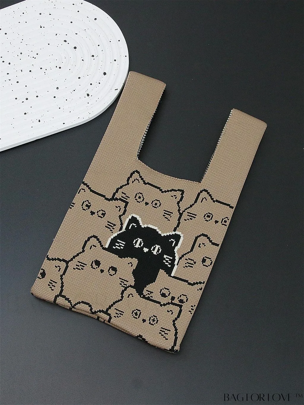 BagForLove - Chic Crochet Tote Bag with Cat & Butterfly Pattern - Perfect for Vacation