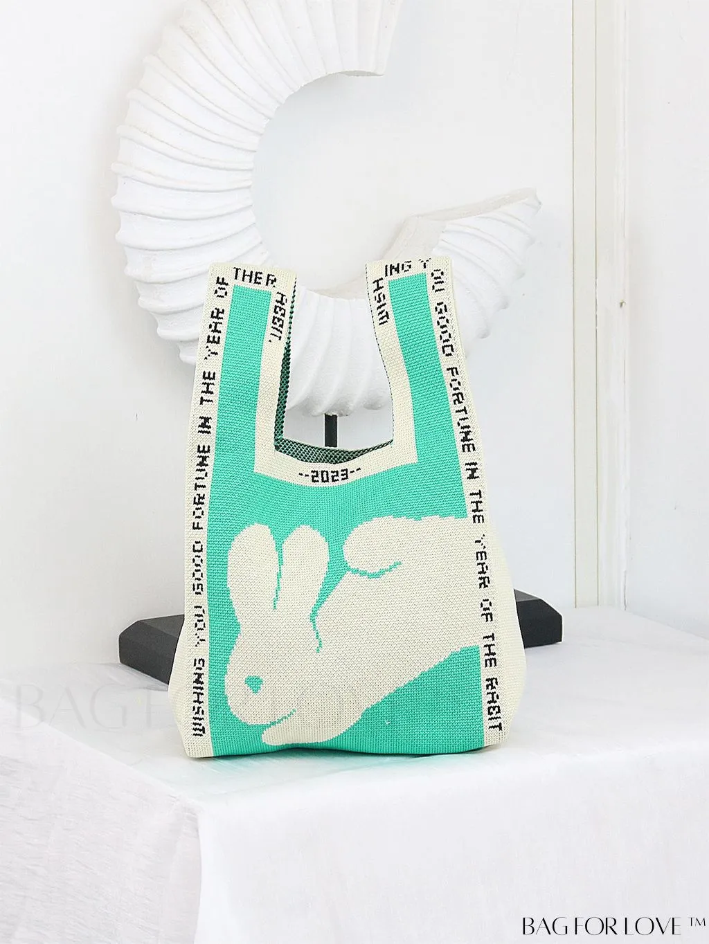 BagForLove - Chic Crochet Tote Bag with Cat & Butterfly Pattern - Perfect for Vacation
