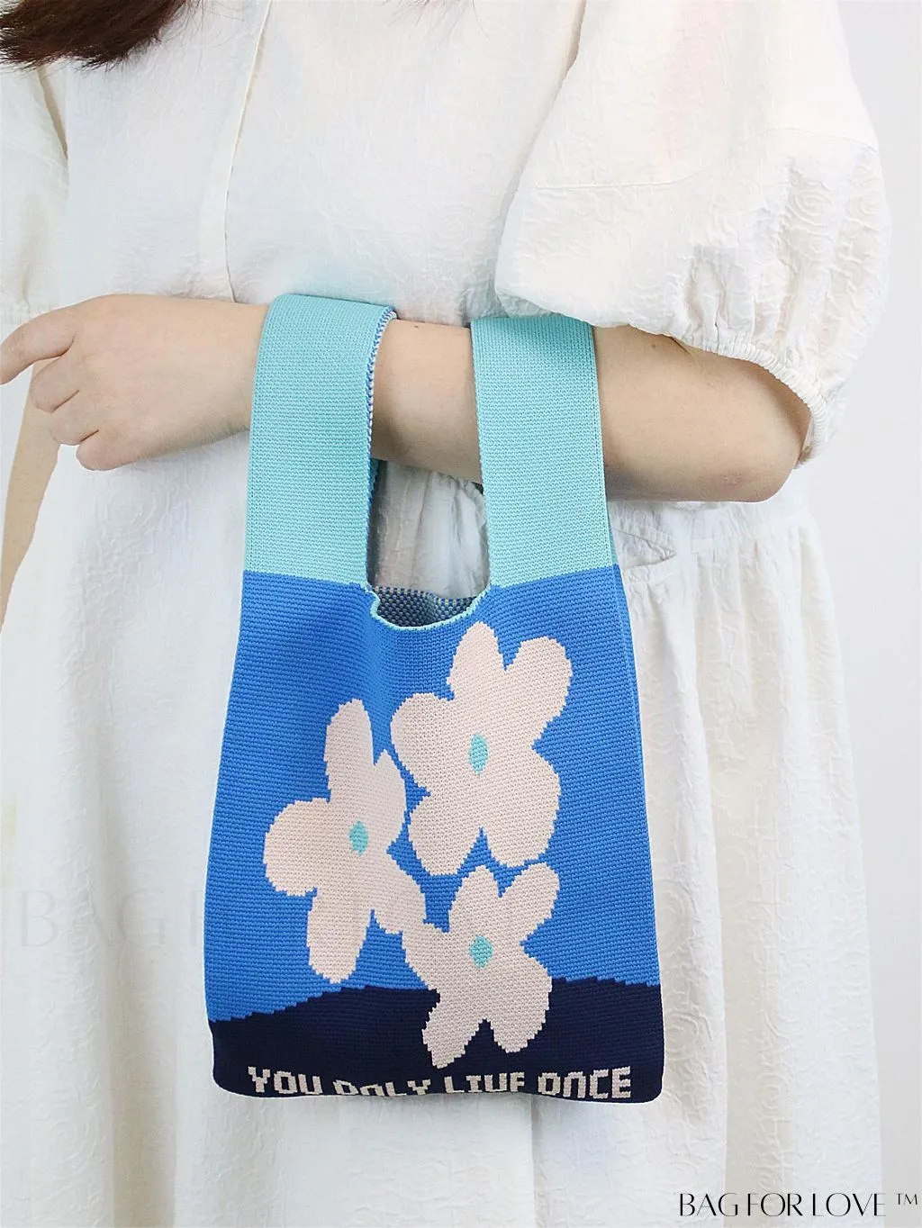 BagForLove - Chic Crochet Tote Bag with Cat & Butterfly Pattern - Perfect for Vacation