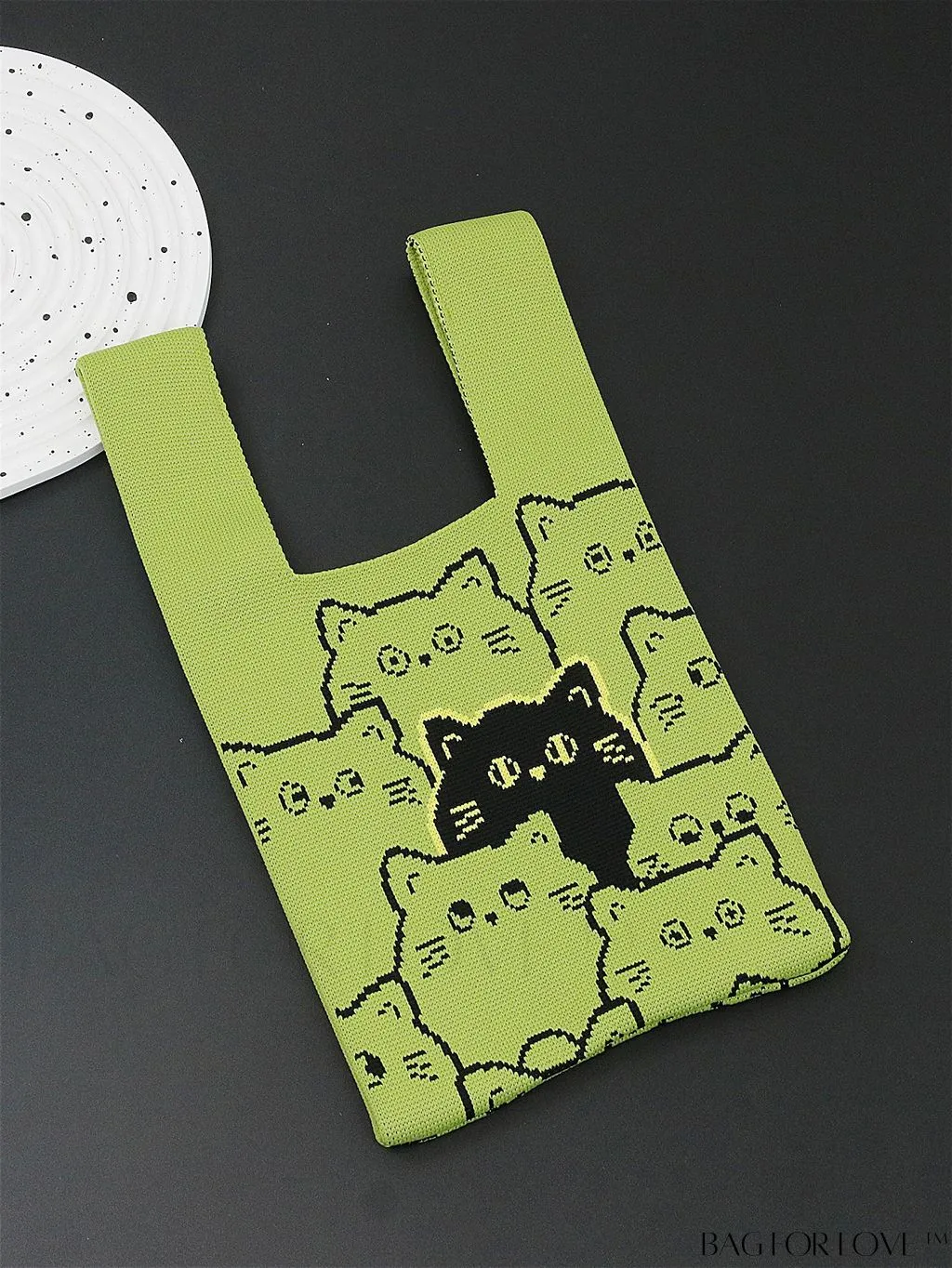 BagForLove - Chic Crochet Tote Bag with Cat & Butterfly Pattern - Perfect for Vacation