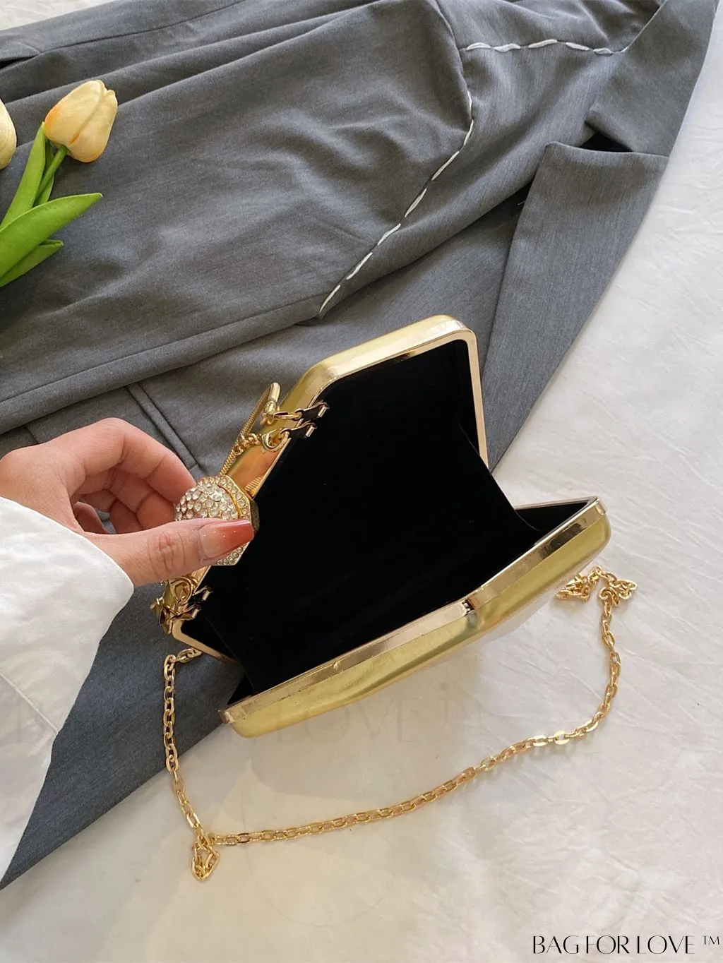 BagForLove - Chic Diamond-Shaped Patent Leather Tote Bag - Perfect for Every Occasion
