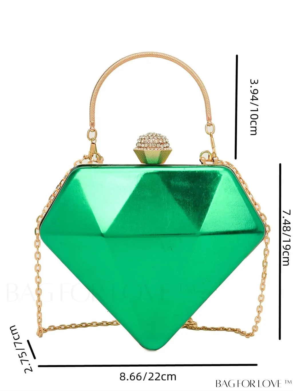 BagForLove - Chic Diamond-Shaped Patent Leather Tote Bag - Perfect for Every Occasion