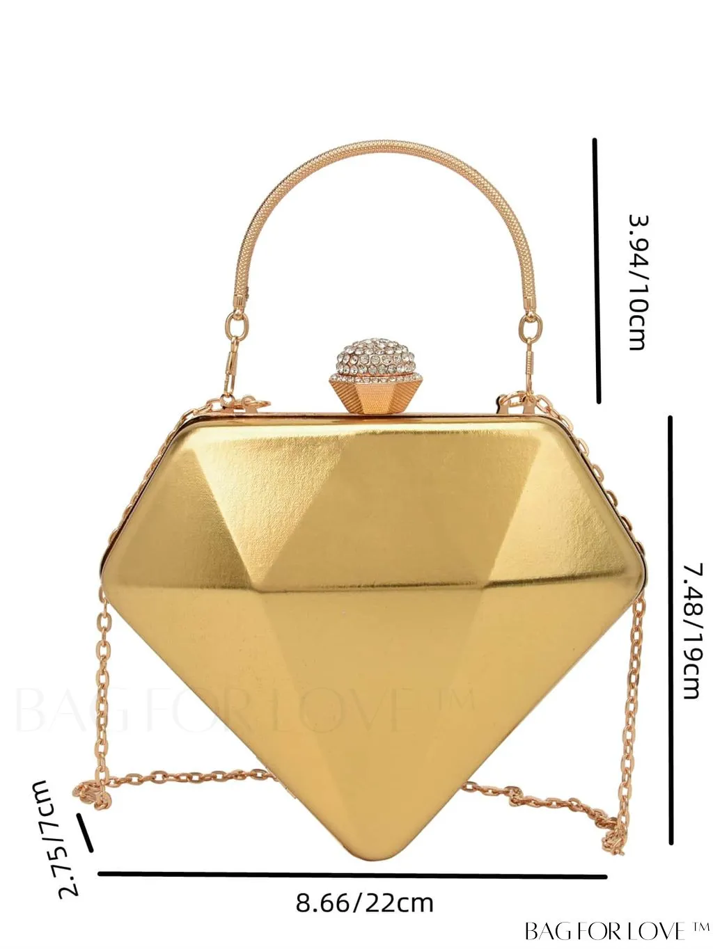 BagForLove - Chic Diamond-Shaped Patent Leather Tote Bag - Perfect for Every Occasion